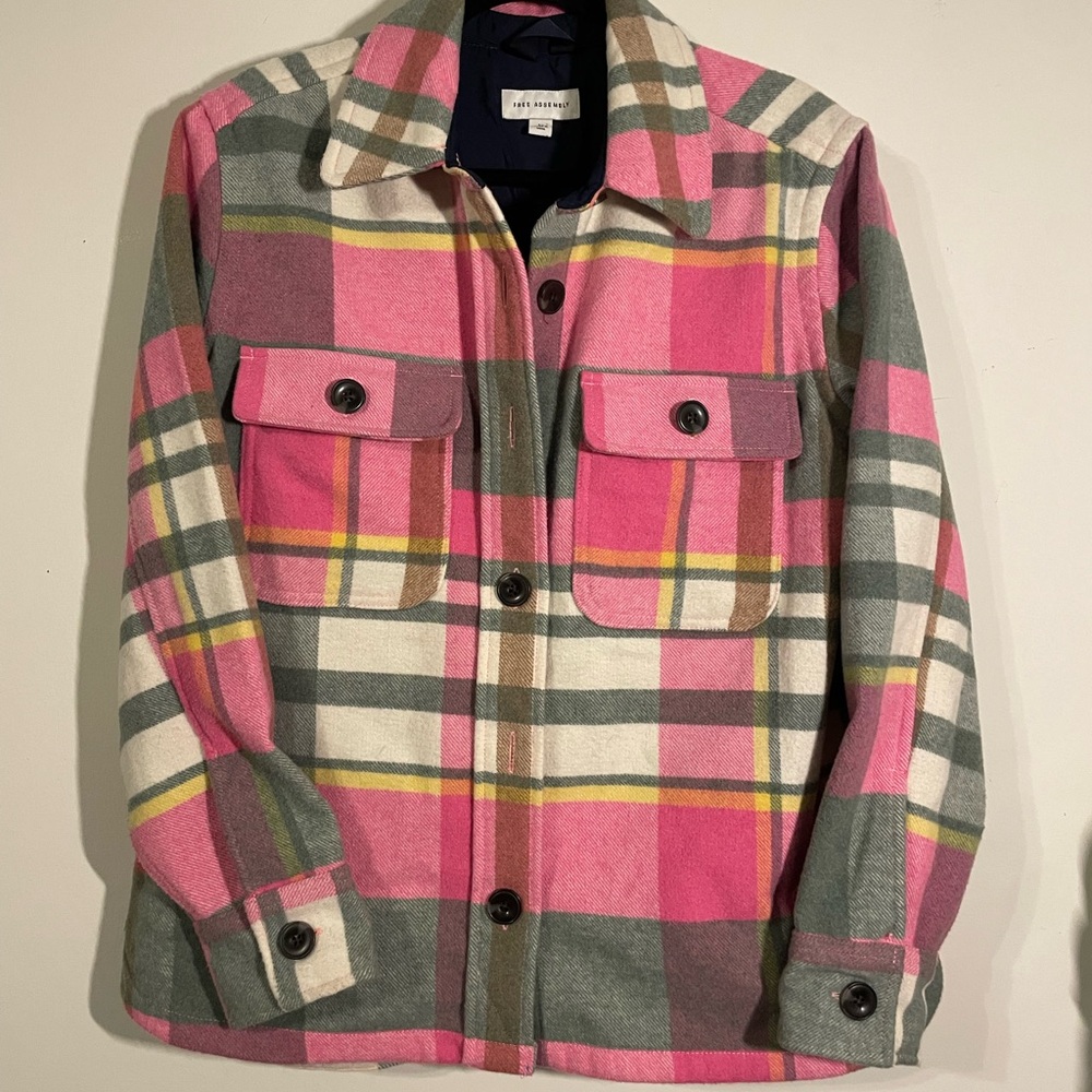 Pink Plaid Women's Jacket